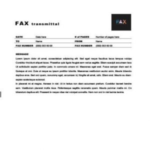 UNCOMPLICATED FAX TRANSMITTAL