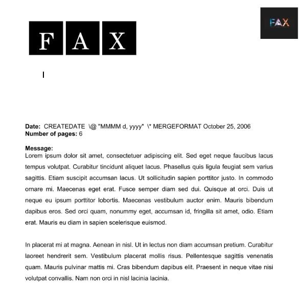 business fax cover sheet