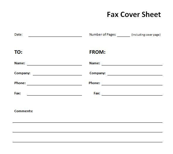 Straight Forward Blank Fax
