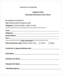 Document Fax Cover Sheet Template