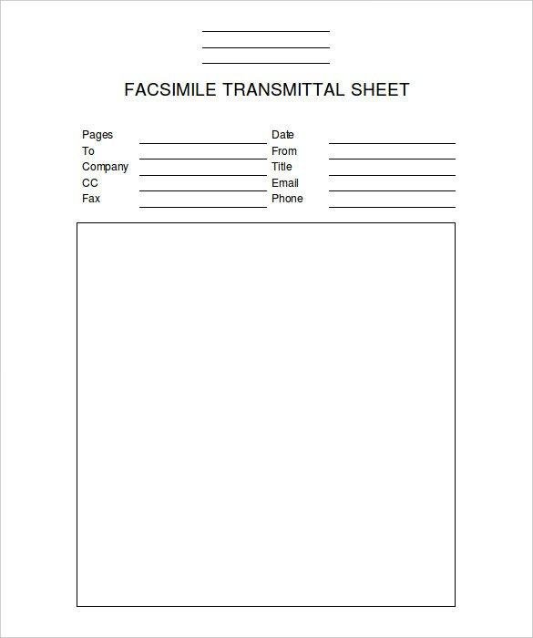 printable fax cover letter