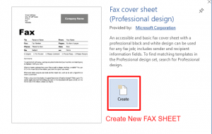 Microsoft Fax Cover Sheet Template
