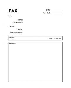 Free Fax Cover Sheet Template
