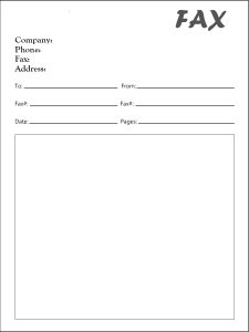 free fax cover sheet pdf
