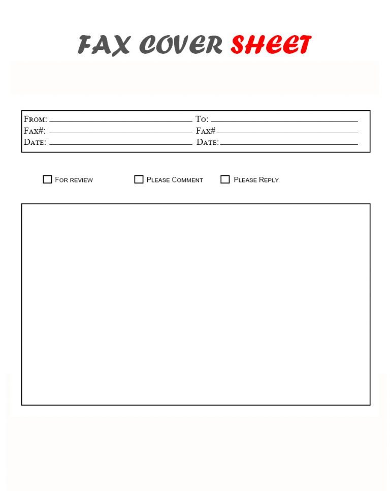 How To Get Free Fax Cover Sheet Template In