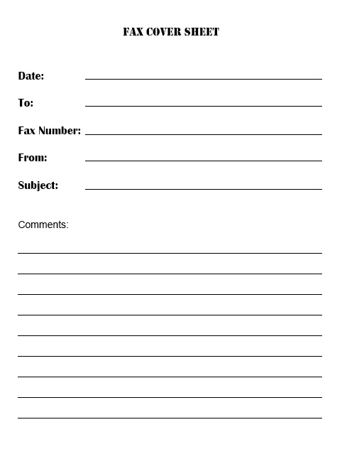 free confidential fax cover sheet
