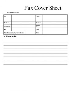 free fax cover sheet word