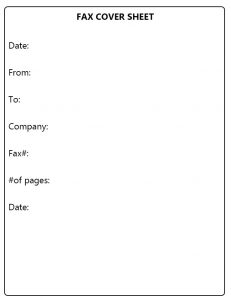 Free IRS Fax Cover Sheet
