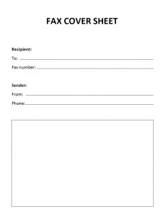 Free Personal Fax Cover Sheet