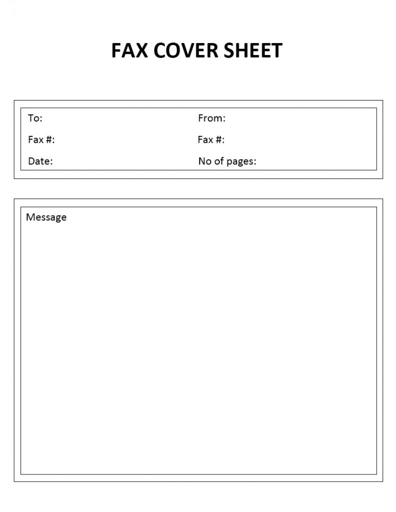 Personal Fax Cover Sheet Templates in PDF [Free Printable]