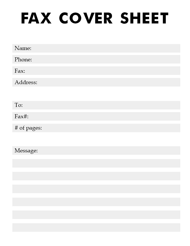 Printable Holiday Fax Cover Sheet