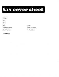Printable IRS Fax Cover Sheet