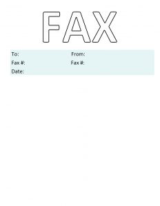 Printable Personal Fax Cover Sheet PDF