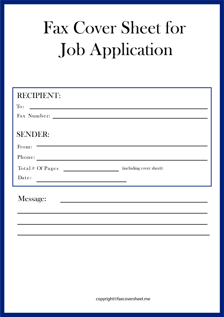Free Fax Cover Letter for Job in PDF