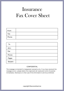 Progressive Insurance Fax Cover Sheet